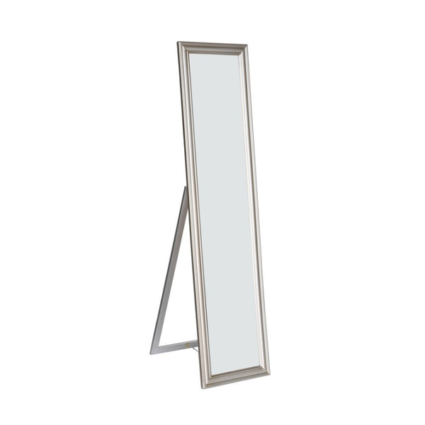 Elisabetta Full Length Standing Mirror With Decorative Design Silver