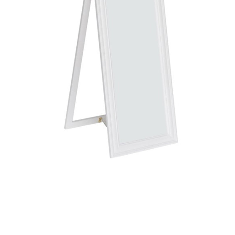 Elisabetta Full Length Standing Mirror With Decorative Design White-zoom-