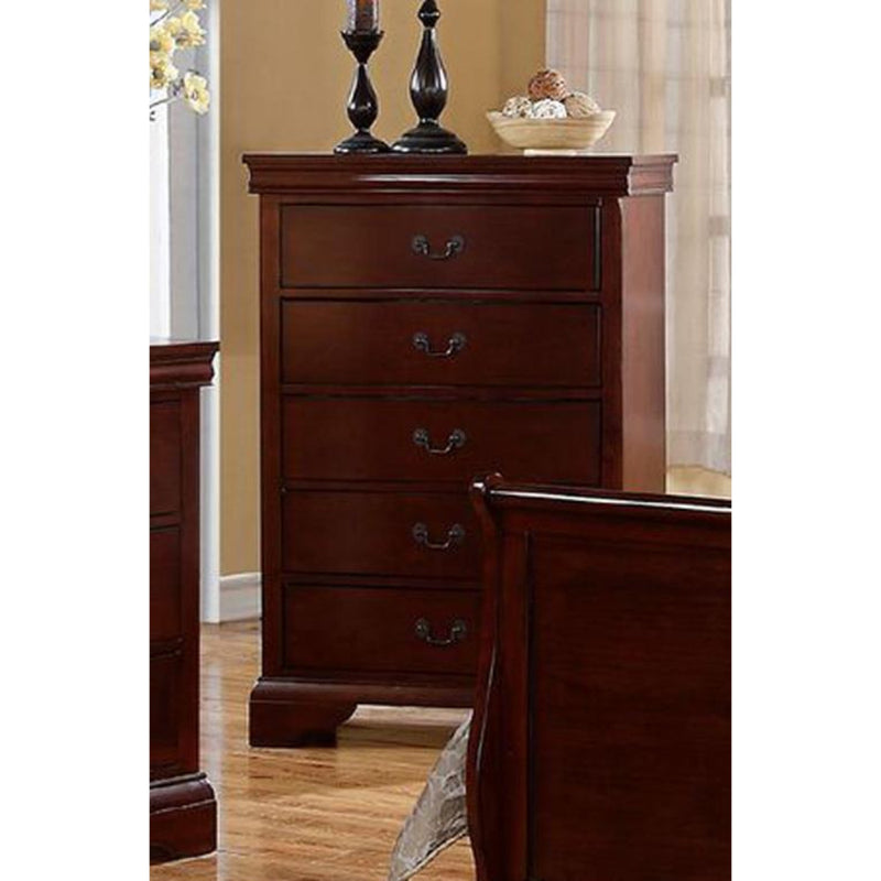 Decorously Functional Pine Wood Plywood and Birch Veneer Chest Cherry-zoom-