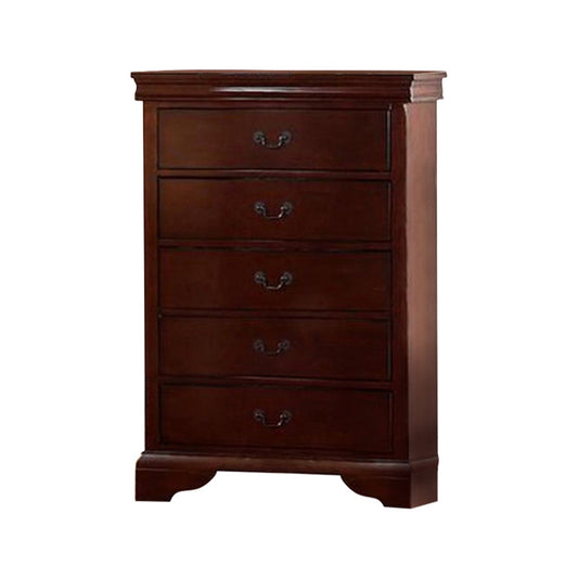 Decorously Functional Pine Wood Plywood and Birch Veneer Chest Cherry