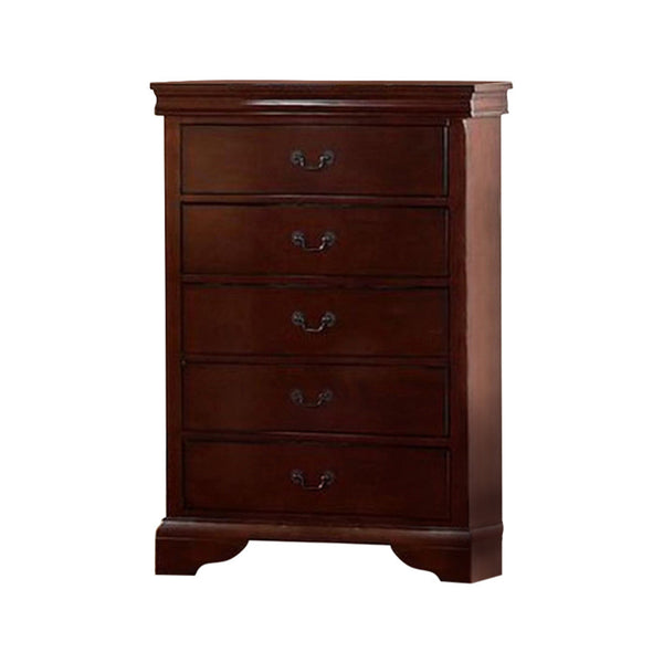 Decorously Functional Pine Wood Plywood and Birch Veneer Chest Cherry