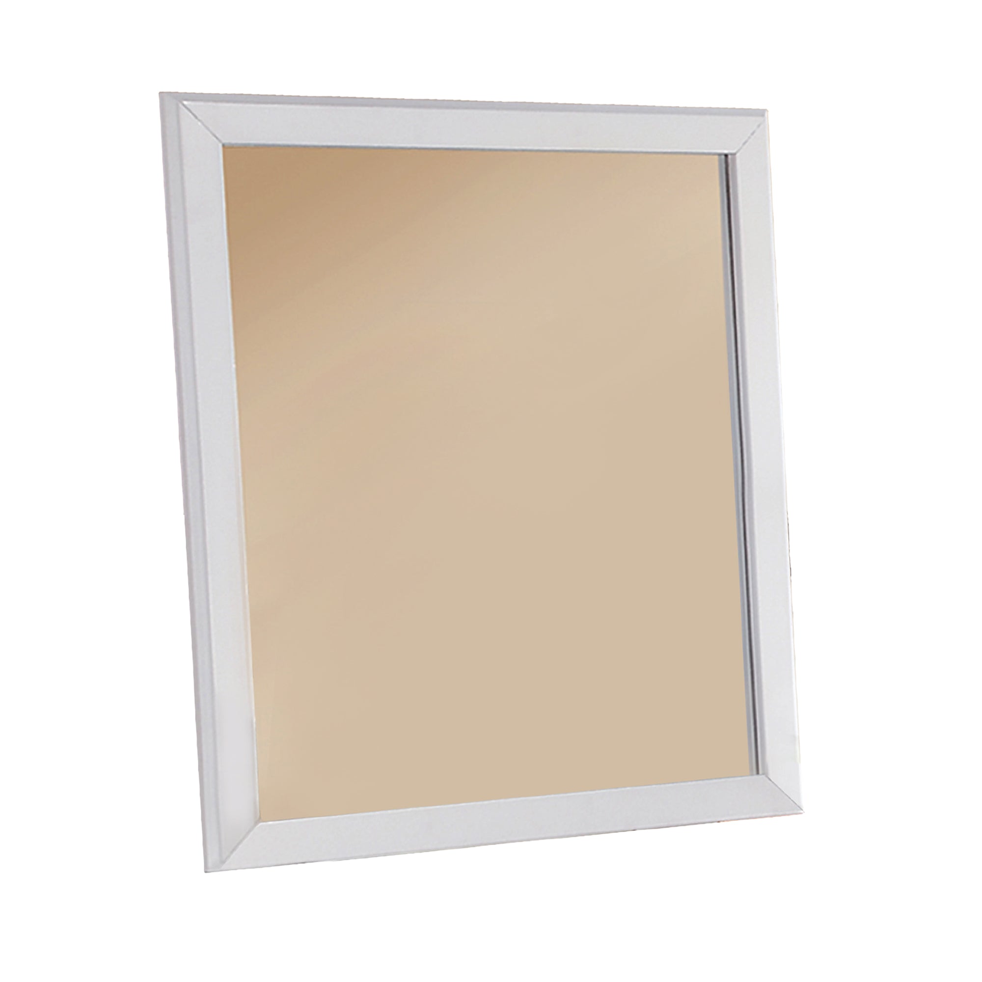 Mirror With Pine Wood Framing White-zoom-1