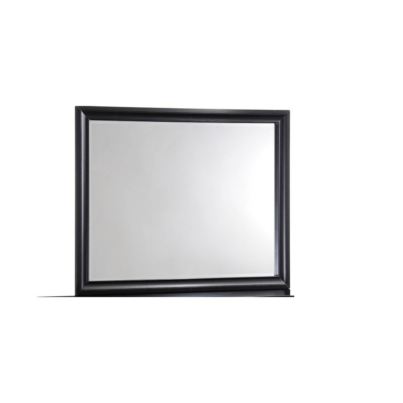 Contemporary Rectangular Mirror Black-zoom-