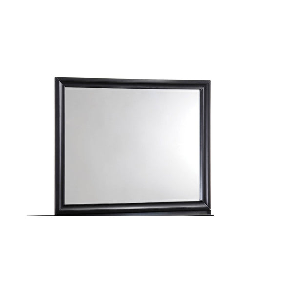 Contemporary Rectangular Mirror Black