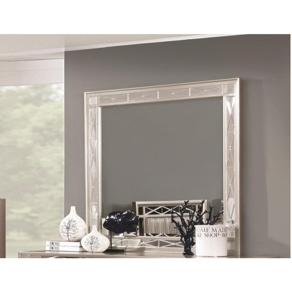 Glitzy Vanity Mirror White