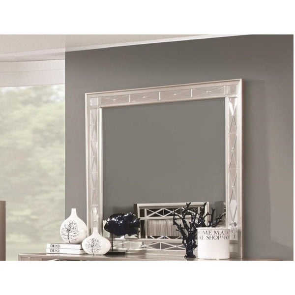 Glitzy Vanity Mirror White