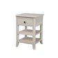 Simply Decorous Mahogany Wood Nightstand White