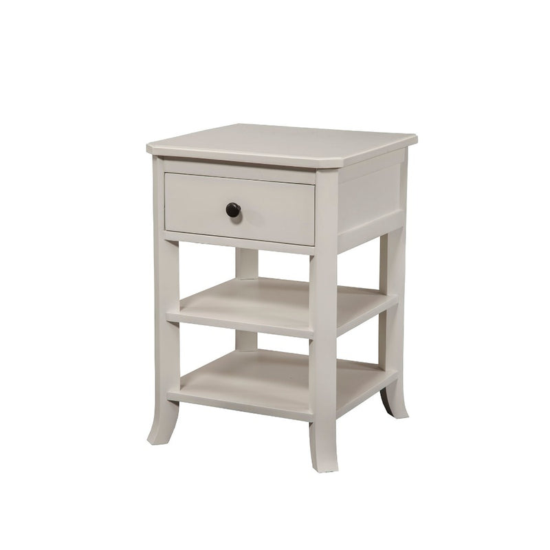 Simply Decorous Mahogany Wood Nightstand White-zoom-