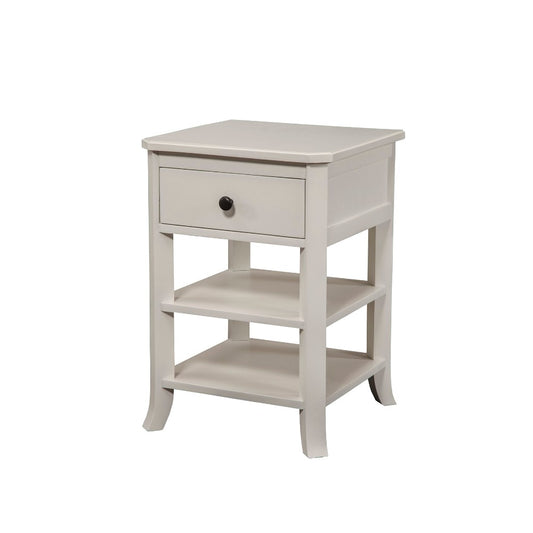 Simply Decorous Mahogany Wood Nightstand White