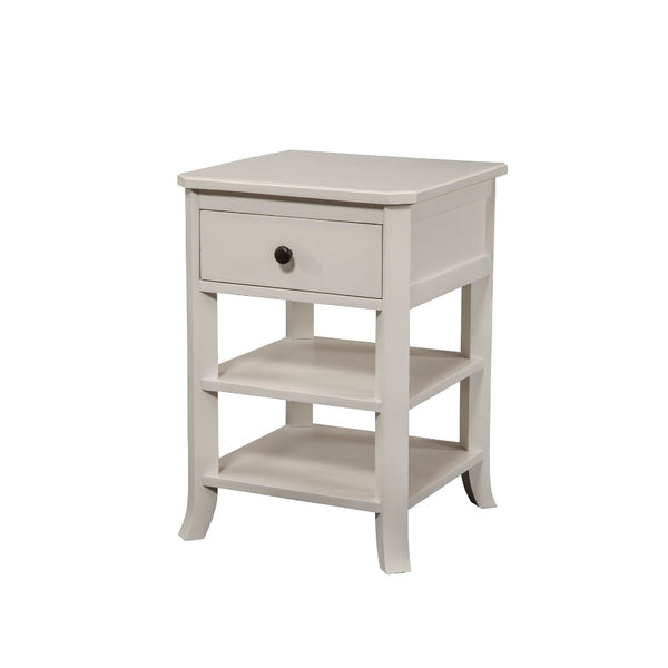 Simply Decorous Mahogany Wood Nightstand White