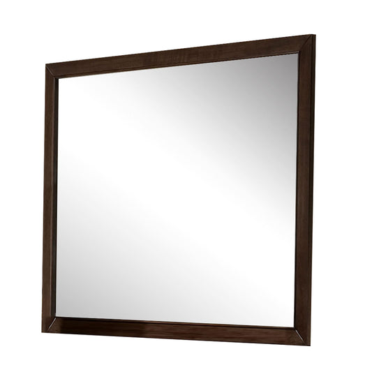 Wooden Frame Mirror Espresso Brown