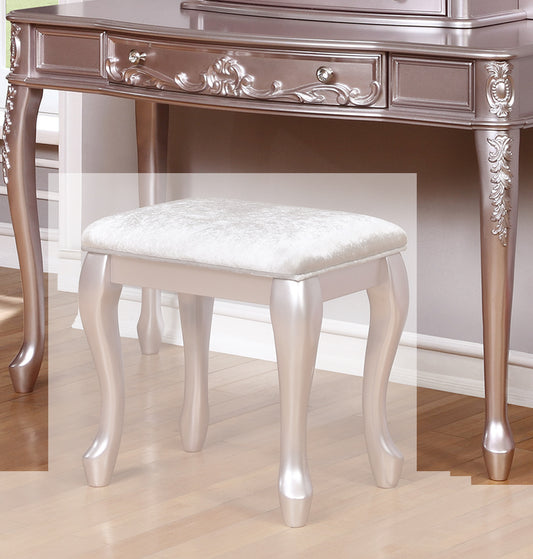 Decorative Wooden Vanity Desk With Cabriole Legs Purple
