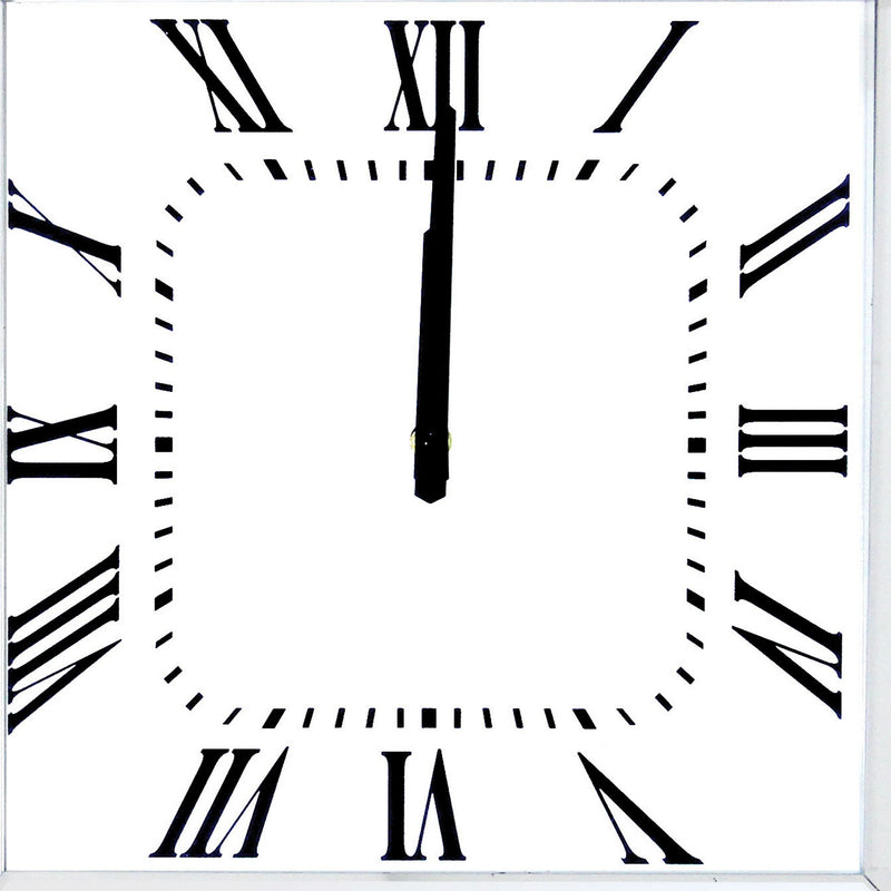 Mirrored Wall Clock In Square Shape White-zoom-