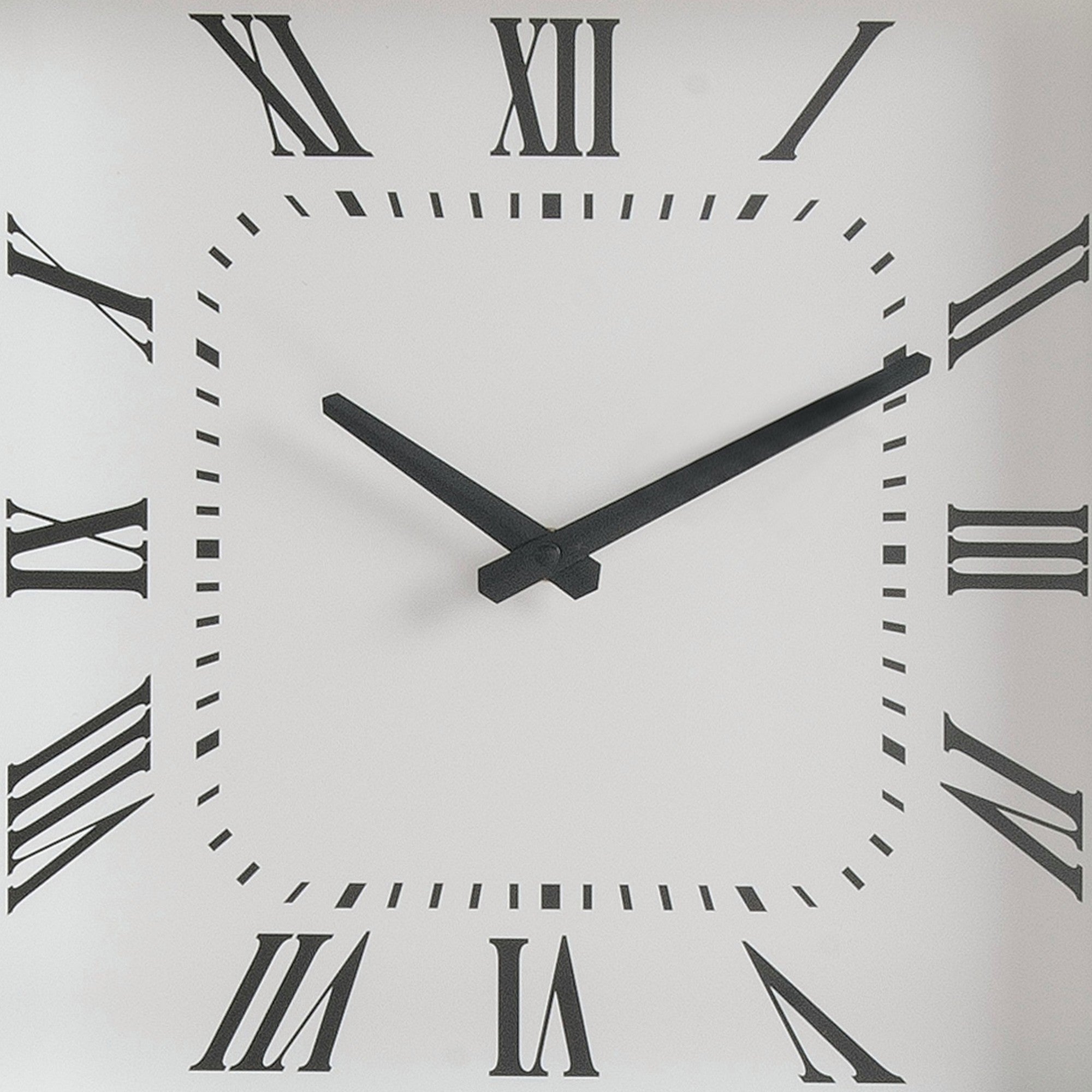 Wood & Mirror Square Analog Wall Clock White-zoom-4