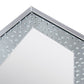 Faux Crystal Accented Wooden Frame Wall Decor In Hexagonal Shape Clear