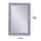 Mirrored Wooden Frame Accent Wall Decor With Faux Crystal Inlay Clear