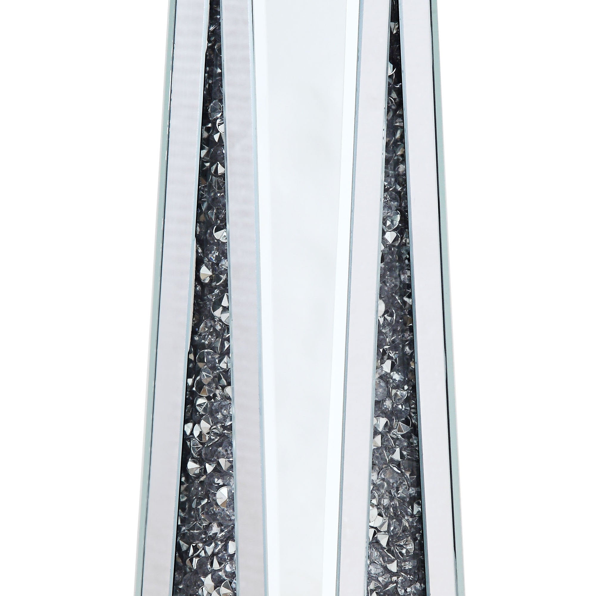 Wood And Glass Candle Holder With Faux Crystal Inserts Clear Set Of Two Large-zoom-3