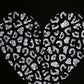 Decorative Wood And Mirror Heart Wall Art Black And Clear
