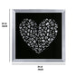Decorative Wood And Mirror Heart Wall Art Black And Clear