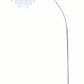 Crystal Accented Tiered Metal Floor Lamp With Marble Base Silver And White