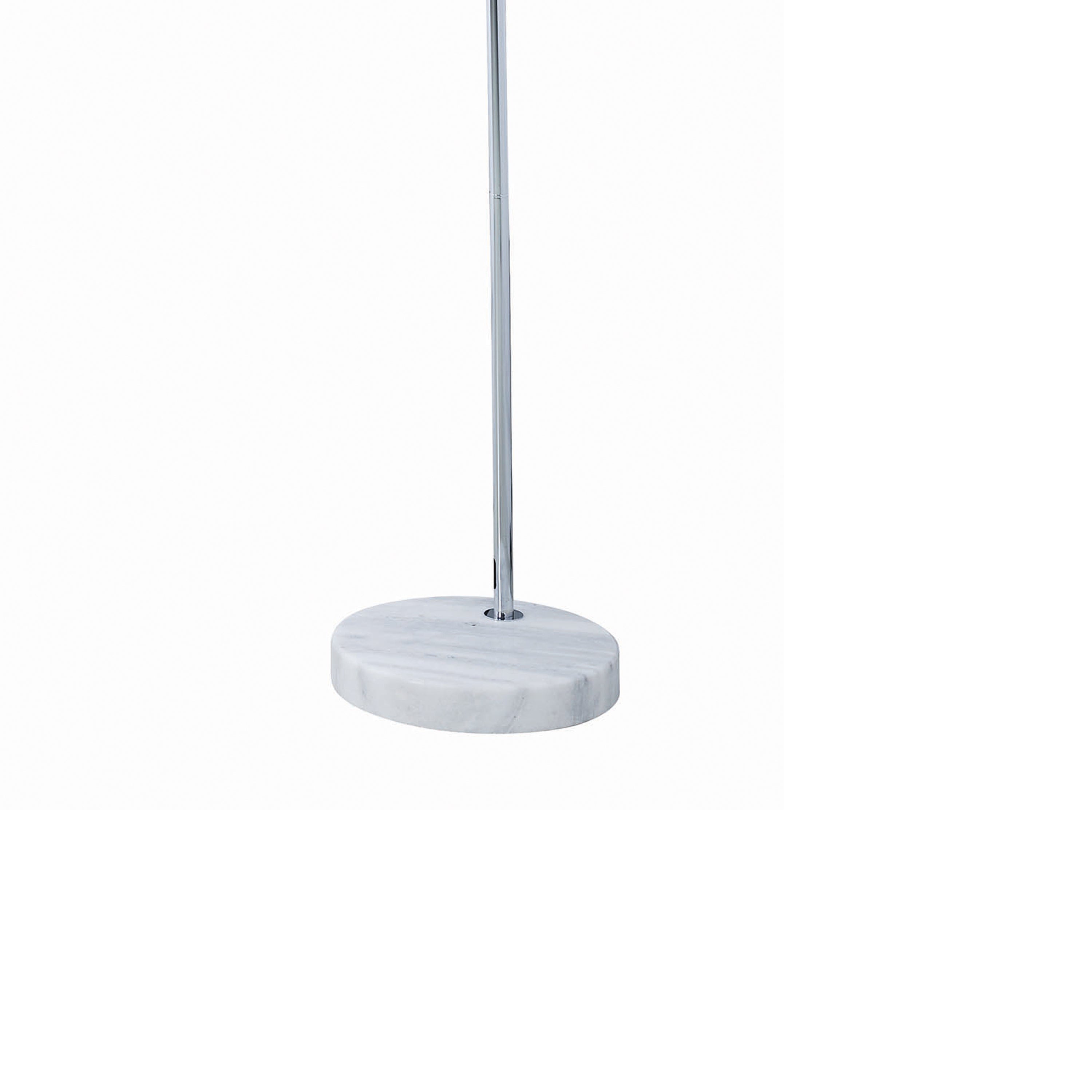Crystal Accented Tiered Metal Floor Lamp With Marble Base Silver And White-zoom-3