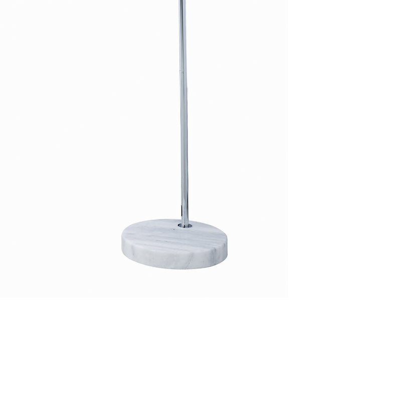 Crystal Accented Tiered Metal Floor Lamp With Marble Base Silver And White-zoom-