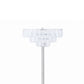 61 Inch Modern Floor Lamp Tiered Hanging Crystals Metal Silver