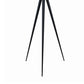 Height Adjustable Metal Tripod Floor Lamp With Fabric Shade White And Black