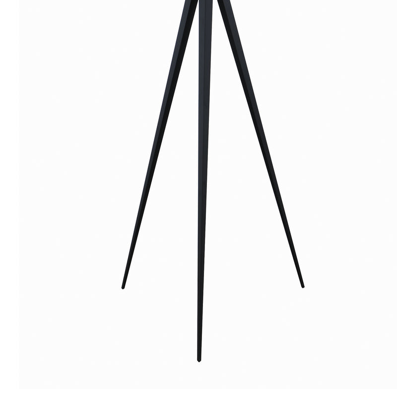 Height Adjustable Metal Tripod Floor Lamp With Fabric Shade White And Black-zoom-
