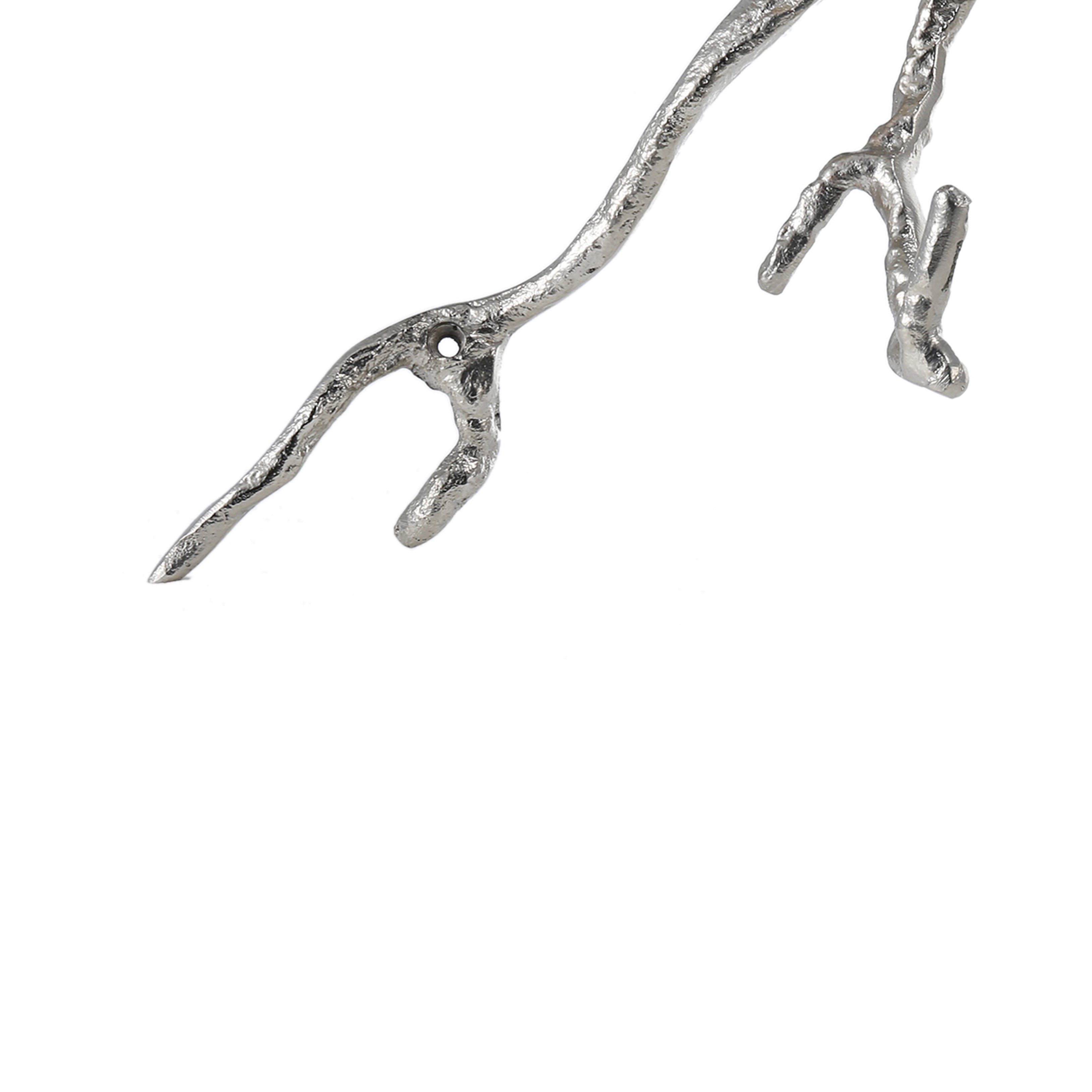 Decorative Wall Hook Branch Shaped With Birds Apogee Silver And Gold-zoom-2