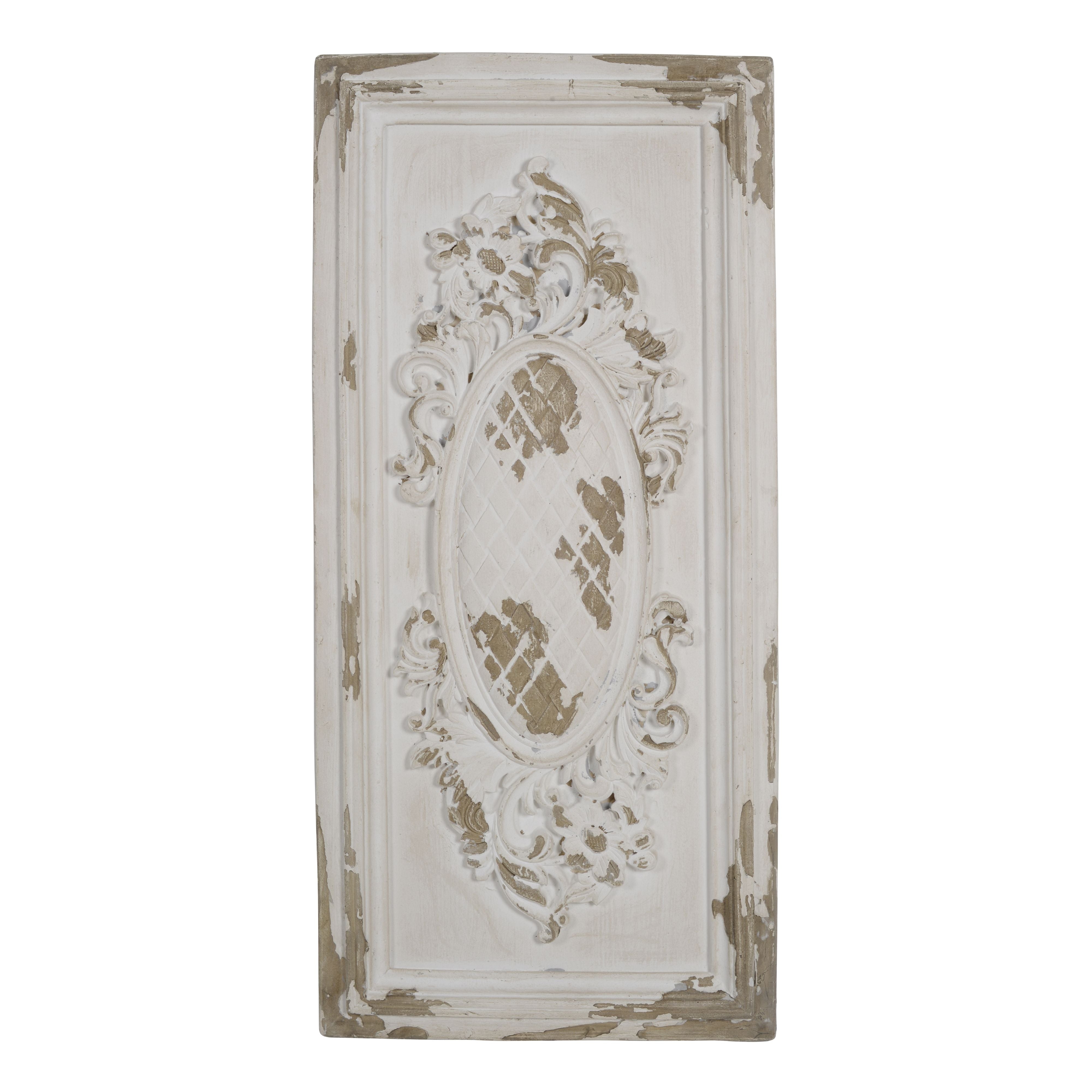 Traditional Style Decorative Wall Panel White And Brown-zoom-1