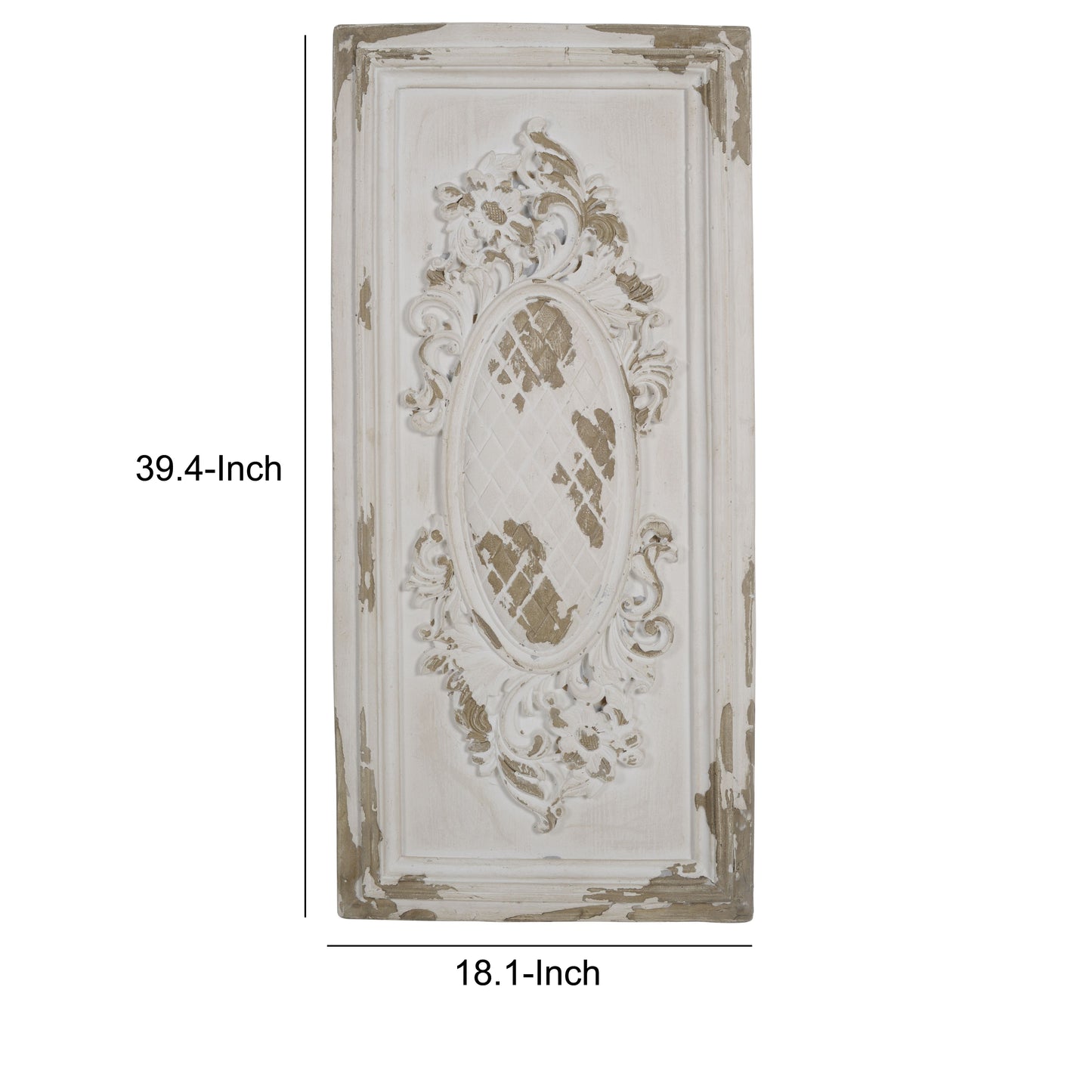 Traditional Style Decorative Wall Panel White And Brown