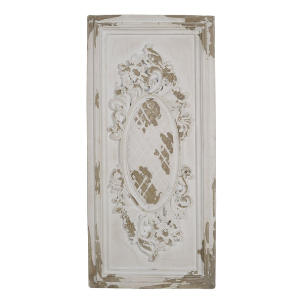 Traditional Style Decorative Wall Panel White And Brown