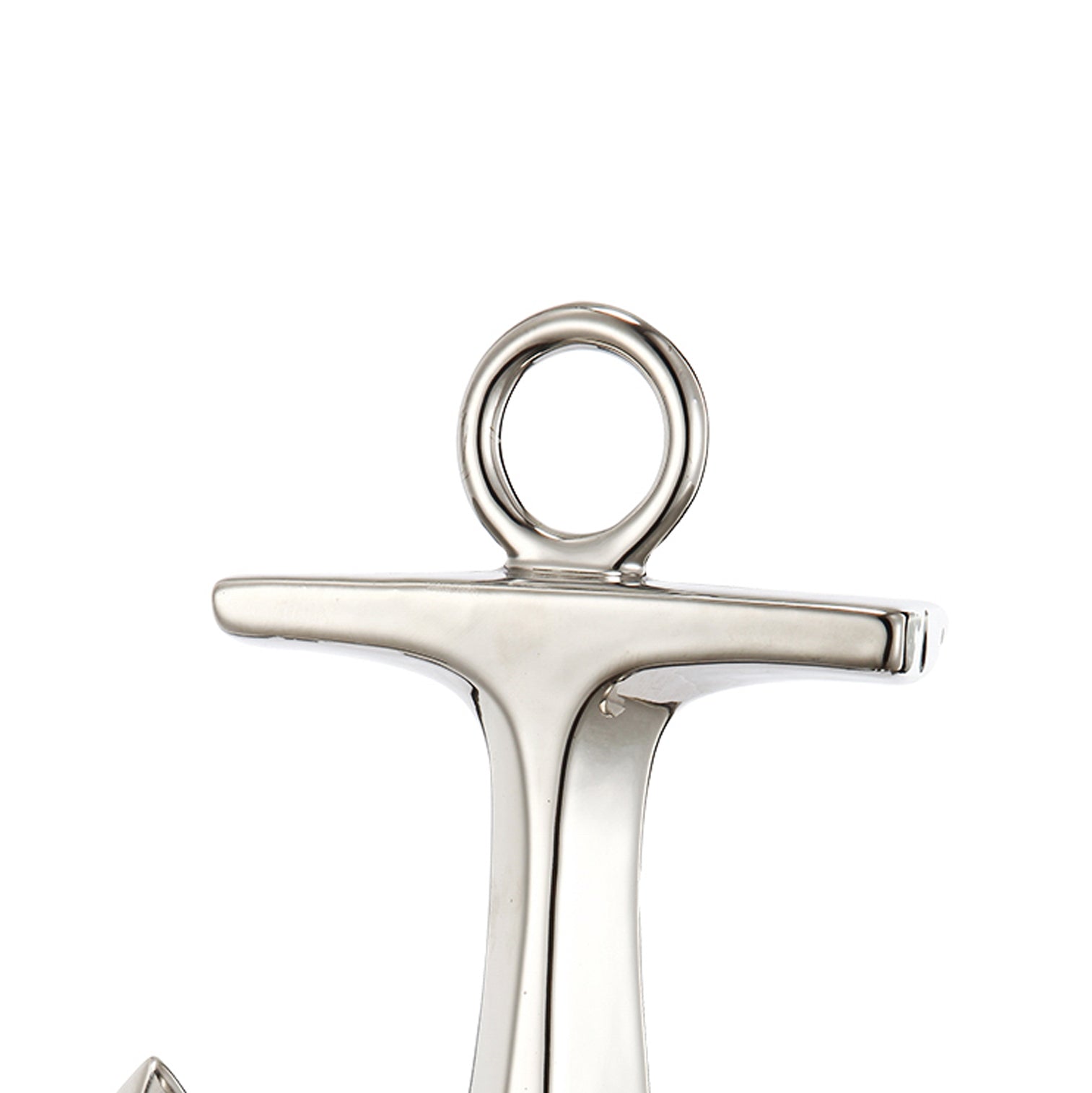 Nautical Ceramic Ship Anchor Decor Gold And Silver Set Of 2