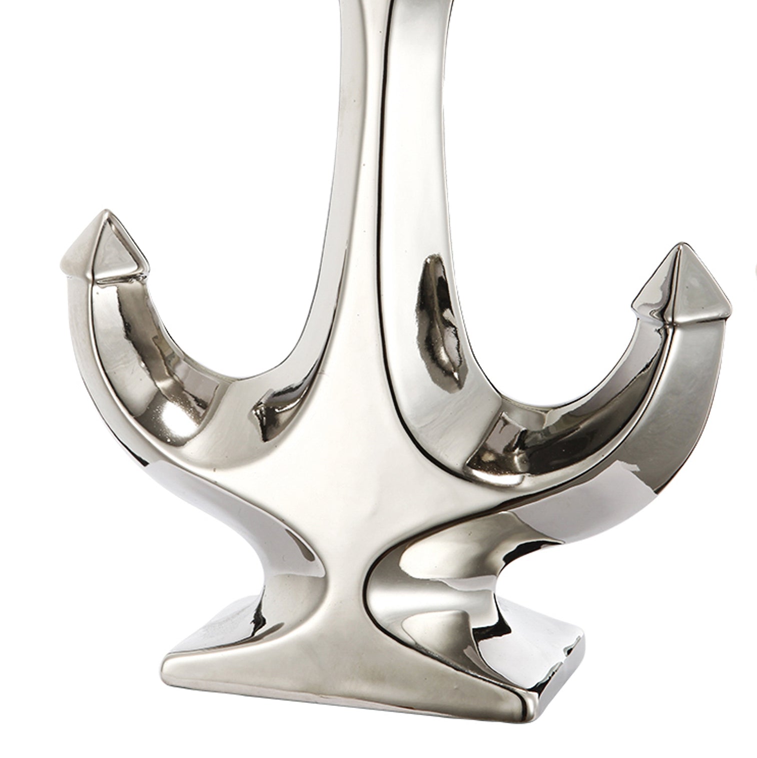 Nautical Ceramic Ship Anchor Decor Gold And Silver Set Of 2-zoom-3