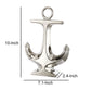Nautical Ceramic Ship Anchor Decor Gold And Silver Set Of 2