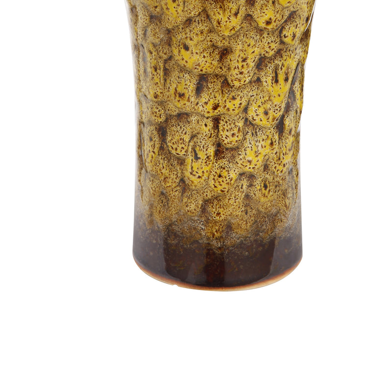 Distressed Urn Shape Decorative Vase With Dripping Design Multicolor-zoom-