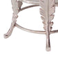 Aluminum Candle Holder Surrounded With Six Leaf Pillars Silver