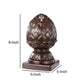 Ceramic Artichoke Bookends on Square Base, Pair of 2, Brown