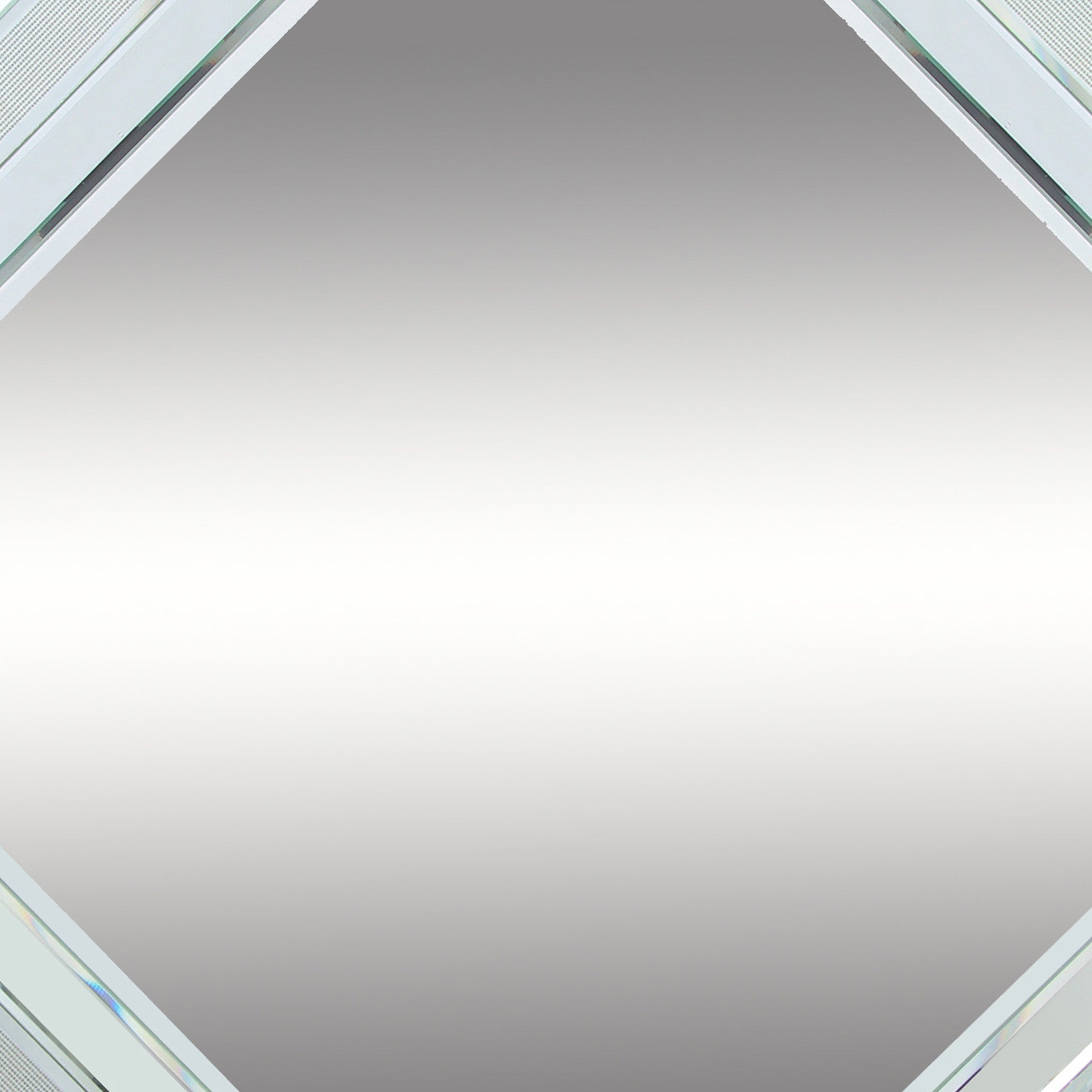 Octagonal Shaped Wall Mirror With Wooden Backing Clear-zoom-3