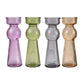 Glass Pillar Tealight Candle Holders Set Of 4 Multicolor