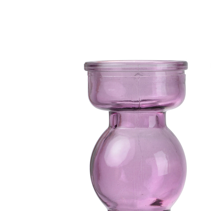 Glass Pillar Tealight Candle Holders Set Of 4 Multicolor-zoom-