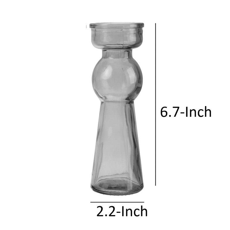 Glass Pillar Tealight Candle Holders Set Of 4 Multicolor-zoom-