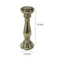 Glass Pillar Candle Holder With Distressed Details Silver