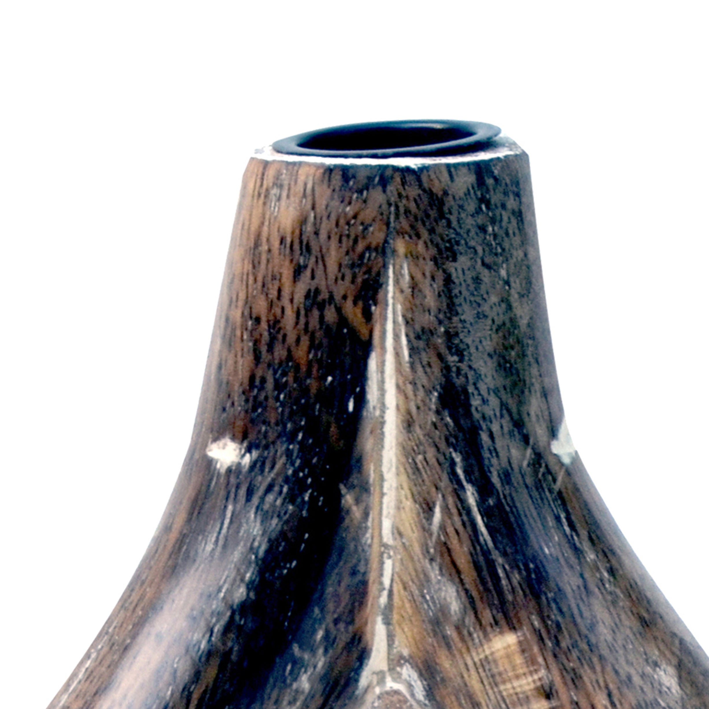 Wooden Antler Shaped Tripod Candlestick Holder Brown And Black