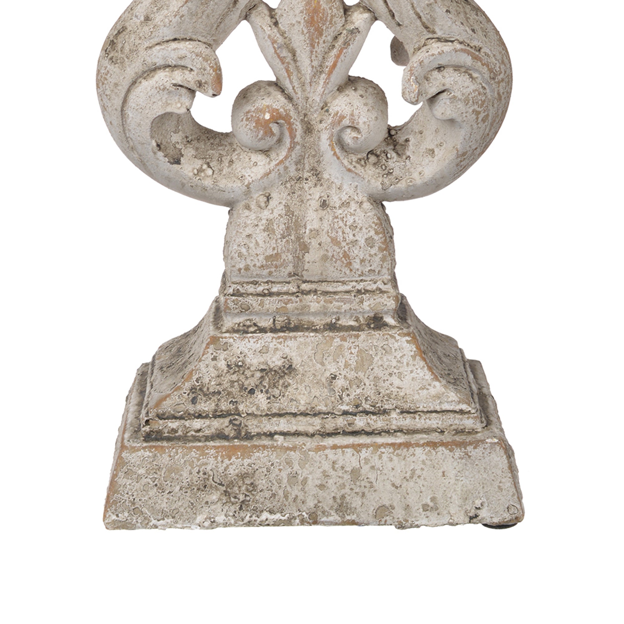 Cement And Sand Constructed Decorative Accent Sculpture White-zoom-3