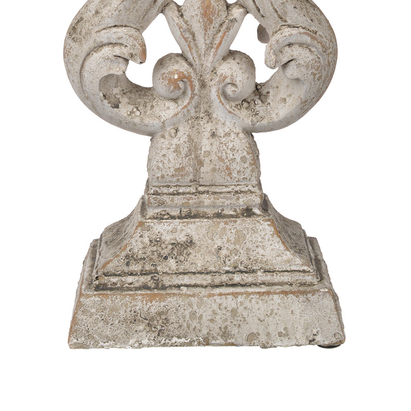 Cement And Sand Constructed Decorative Accent Sculpture White-zoom-