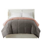 Genoa Queen Size Box Quilted Reversible Comforter The Urban Port Gray And Pink
