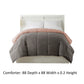 Genoa Queen Size Box Quilted Reversible Comforter The Urban Port Gray And Pink
