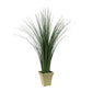 Decorative Polyester Real Like Grass With Ornamental Pot Green